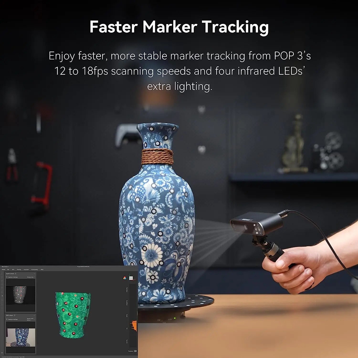 Revopoint POP 3 escáner láser  - Handheld 3D Scanner High Precision reseña y precio